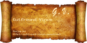 Gutfreund Vince névjegykártya